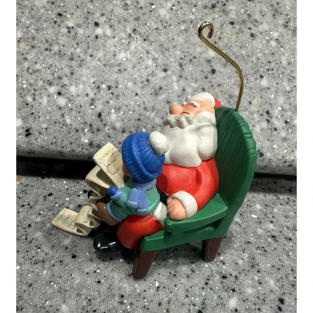 HALLMARK Keepsake 1995 DREAM ON Santa & Child Wish List CHRISTMAS‎ ORNAMENT